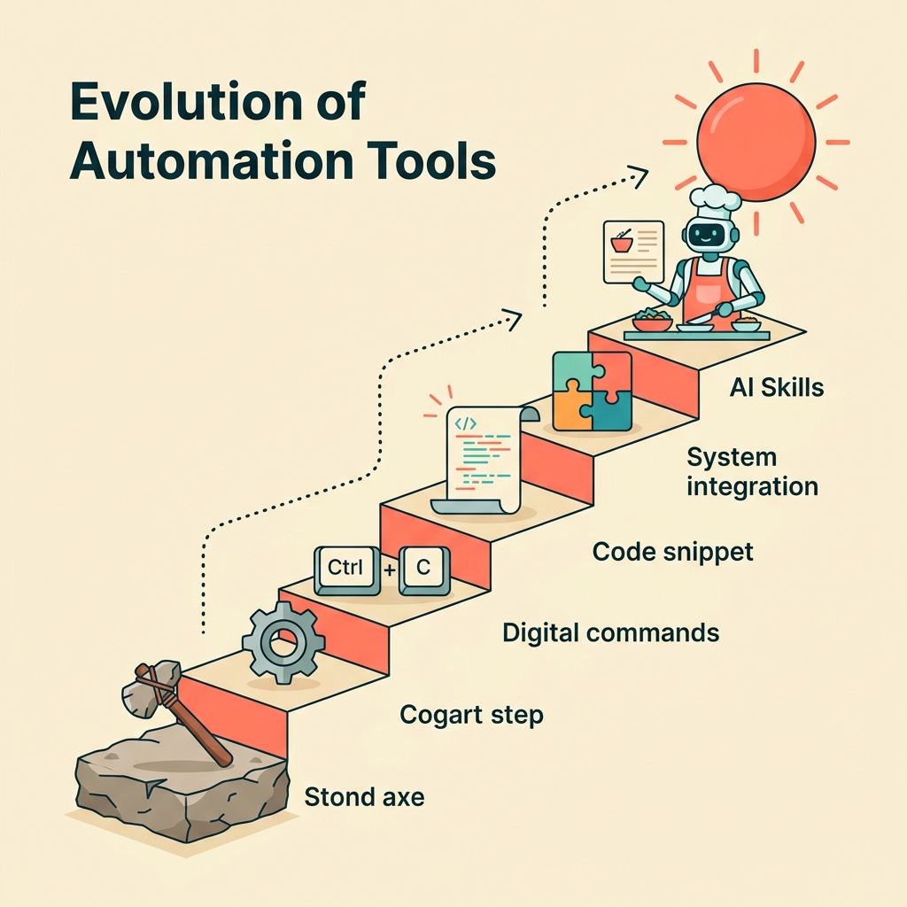 일러스트 2-2: 자동화 도구 계단